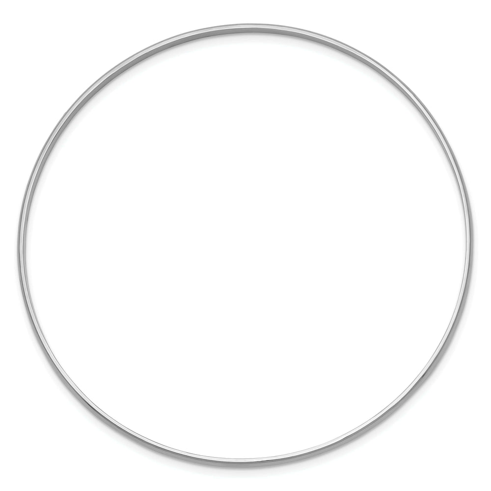 Lovely Rita's Bracelets 14k White Gold 2MM Solid Half-Round Slip-On Bangle
