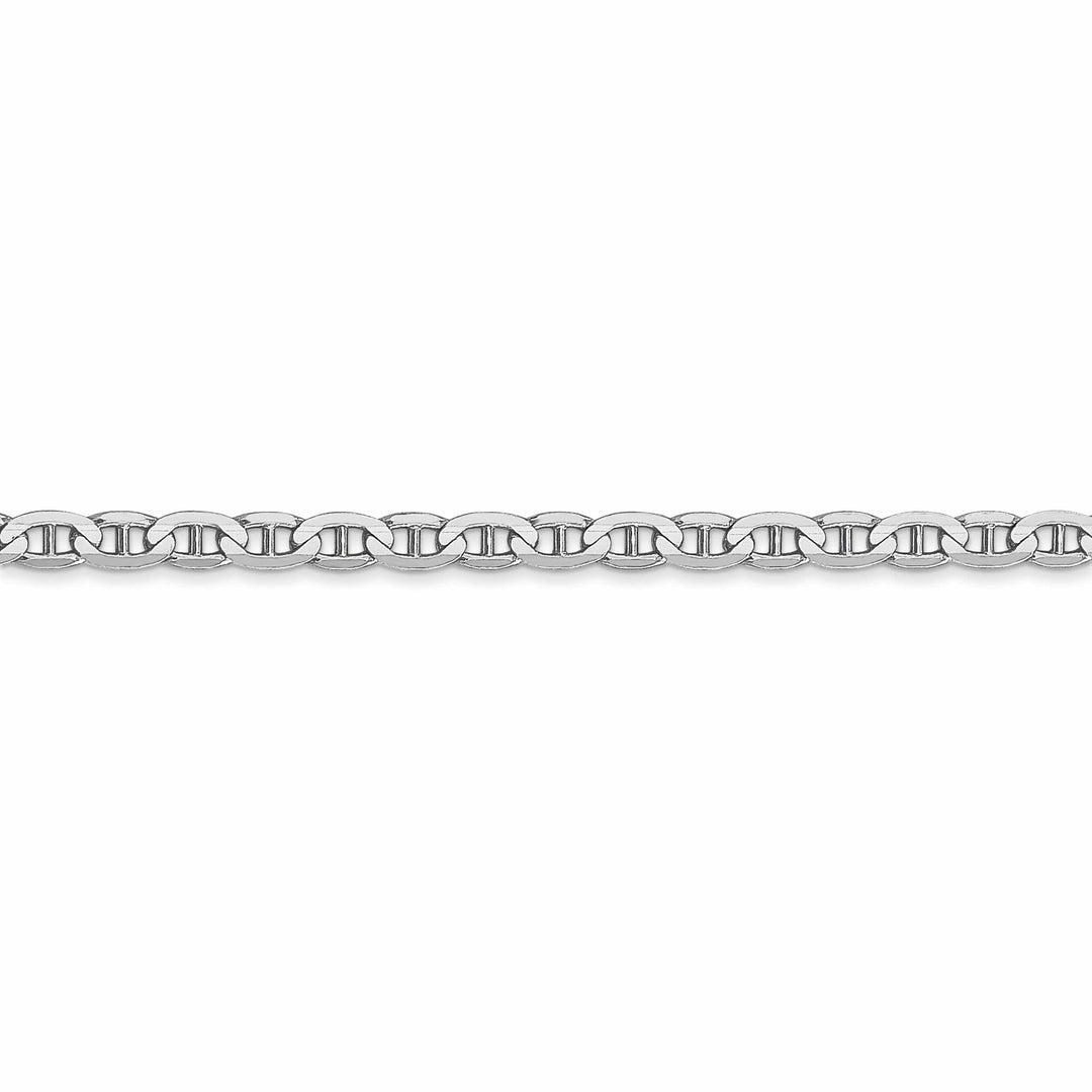 Lovely Rita's Bracelets 14k White Gold 3.00m Solid Concave Anchor Chain