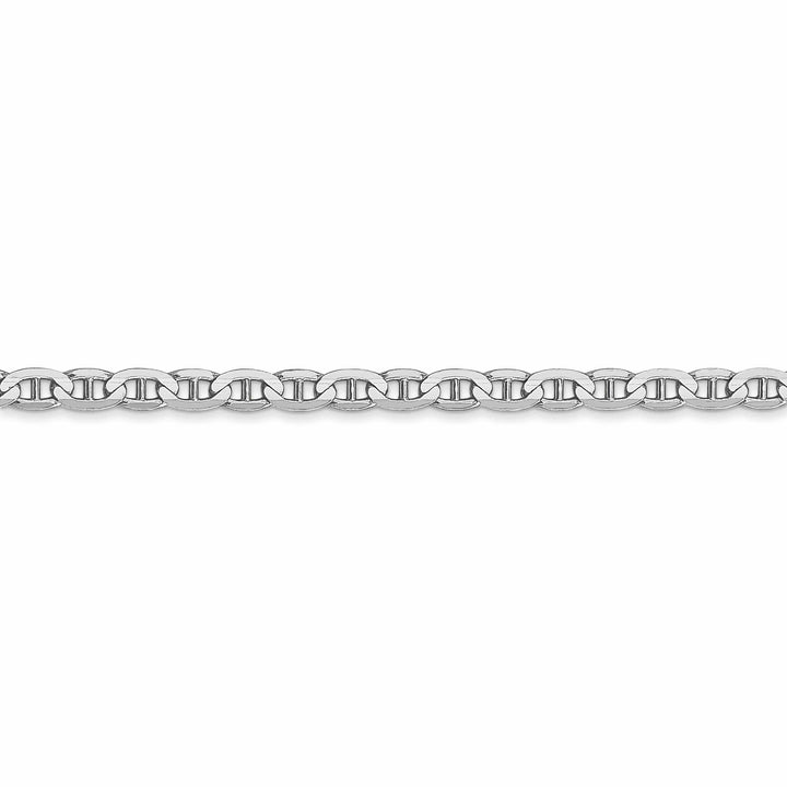 Lovely Rita's Bracelets 14k White Gold 3.00m Solid Concave Anchor Chain