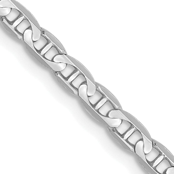 Lovely Rita's Bracelets 14k White Gold 3.00m Solid Concave Anchor Chain
