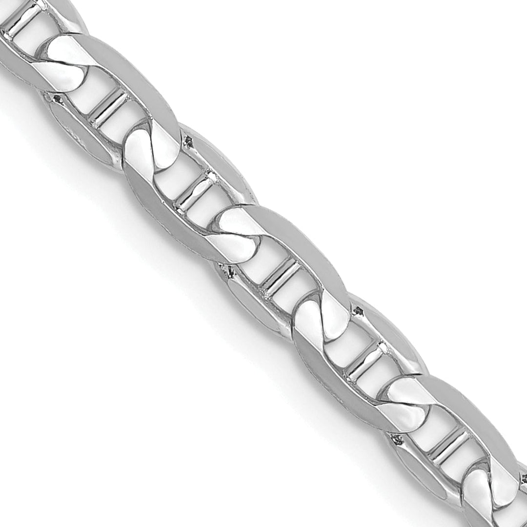 Lovely Rita's Bracelets 14k White Gold 3.75m Solid Concave Anchor Chain