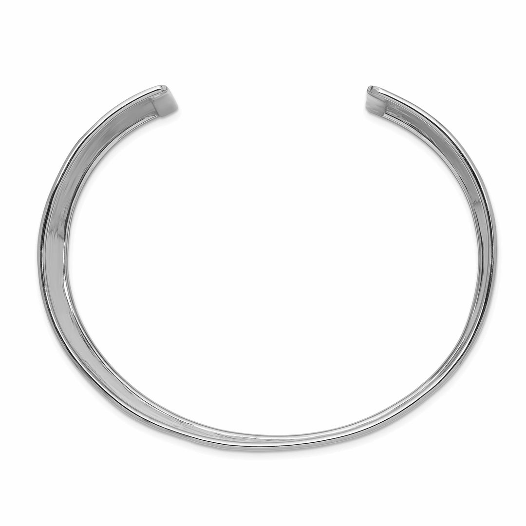 Lovely Rita's Bracelets 14k White Gold 37MM Hammered Polished Bangle