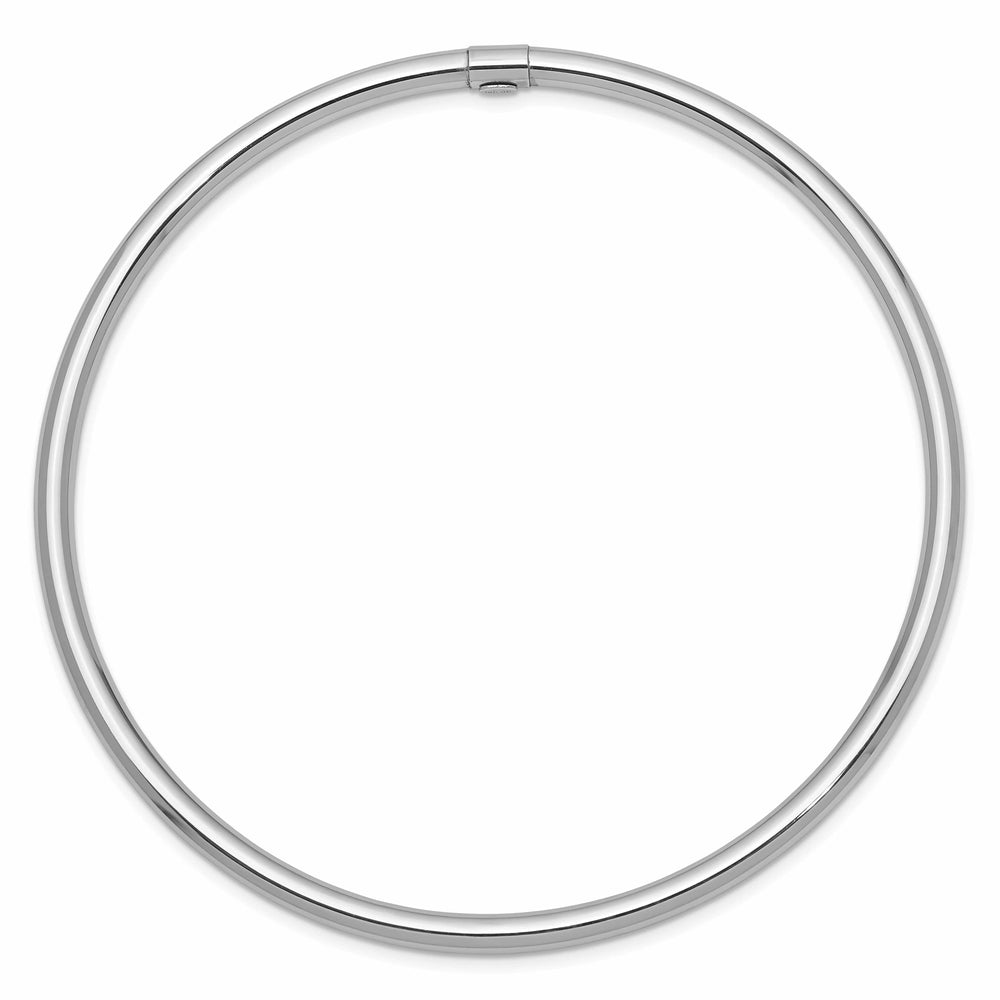 Lovely Rita's Bracelets 14k White Gold 3MM Round Tube Slip-on Bangle