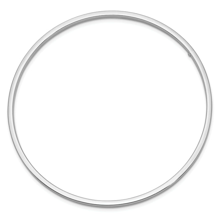 Lovely Rita's Bracelets 14k White Gold 3MM Square Tube Slip-on Bangle