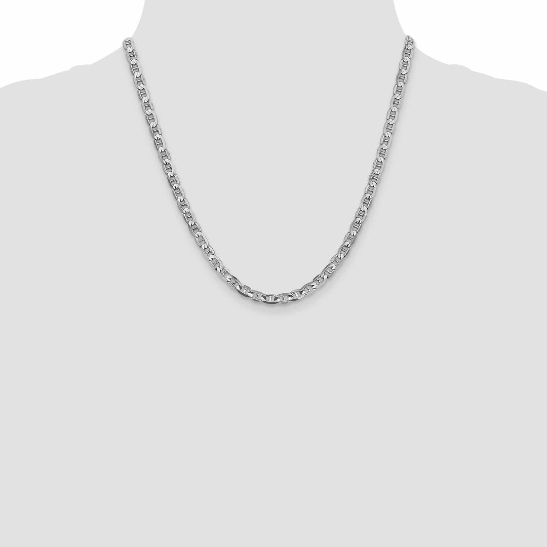 Lovely Rita's Bracelets 14k White Gold 4.50m Solid Concave Anchor Chain