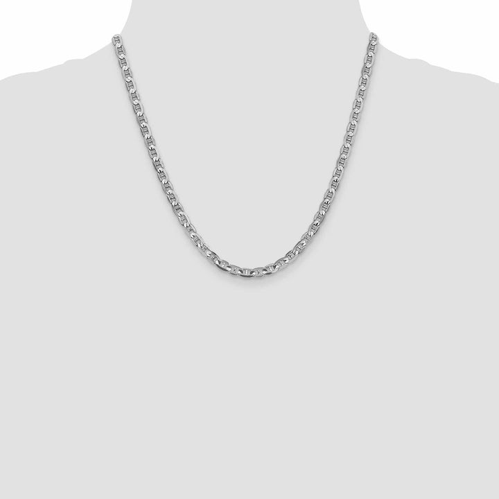 Lovely Rita's Bracelets 14k White Gold 4.50m Solid Concave Anchor Chain