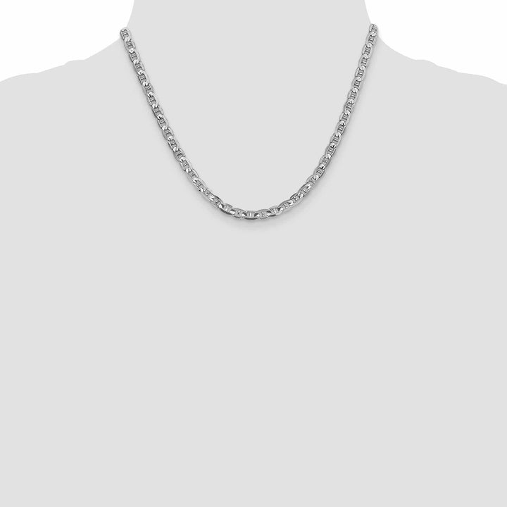 Lovely Rita's Bracelets 14k White Gold 4.50m Solid Concave Anchor Chain