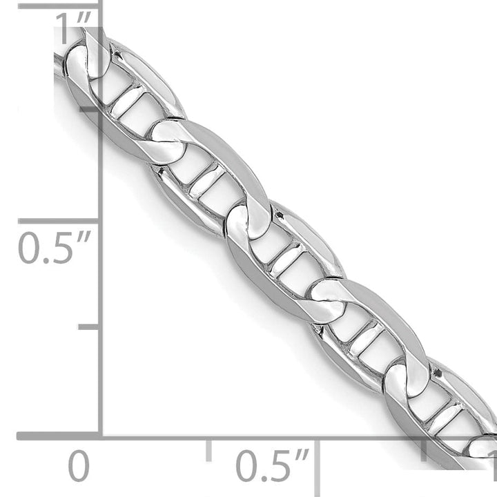 Lovely Rita's Bracelets 14k White Gold 4.50m Solid Concave Anchor Chain