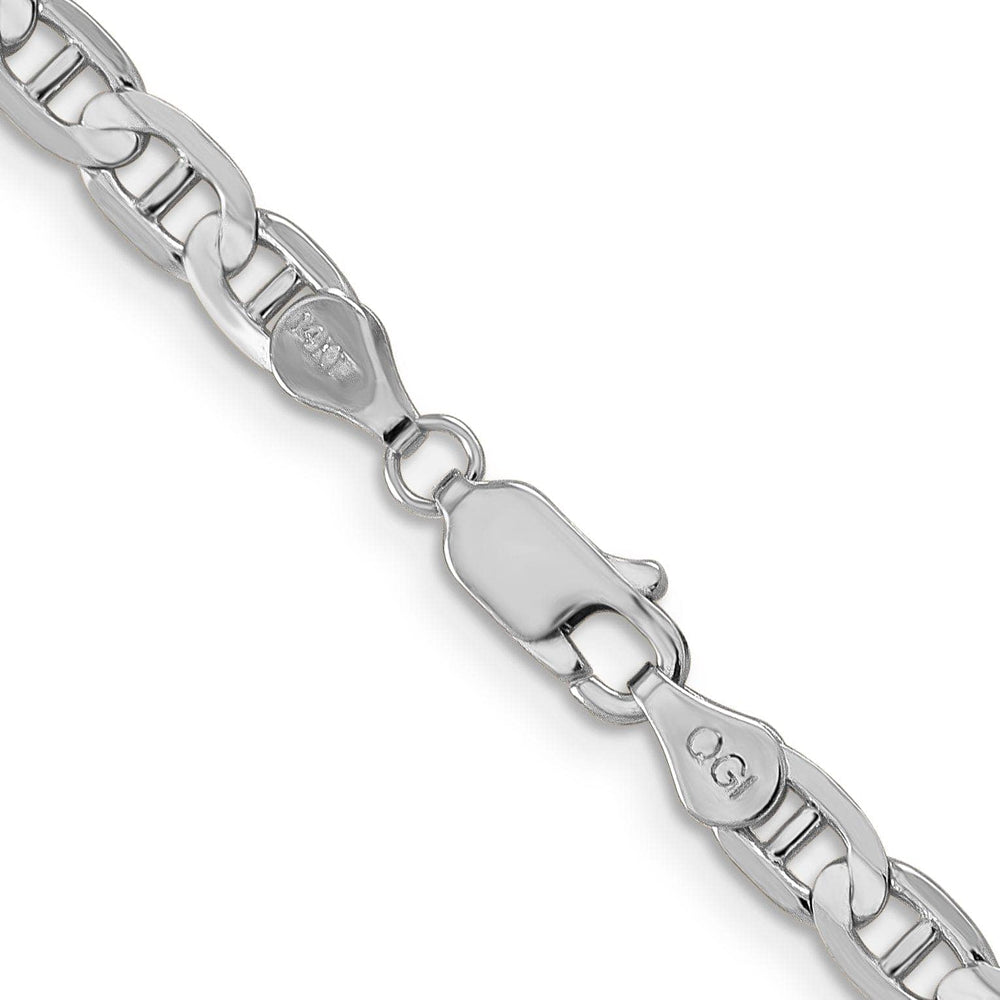 Lovely Rita's Bracelets 14k White Gold 4.50m Solid Concave Anchor Chain