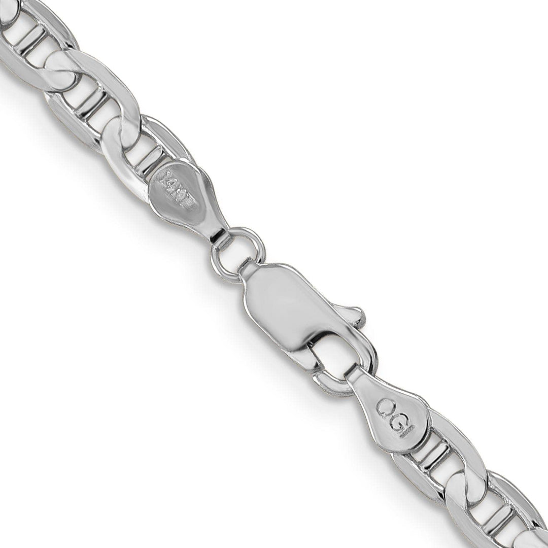 Lovely Rita's Bracelets 14k White Gold 4.50m Solid Concave Anchor Chain