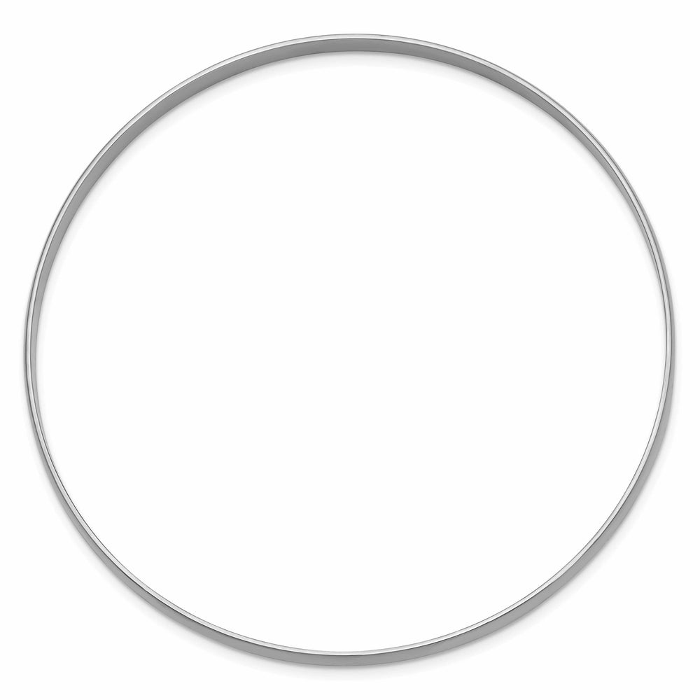 Lovely Rita's Bracelets 14k White Gold 4MM Solid Half-Round Slip-On Bangle