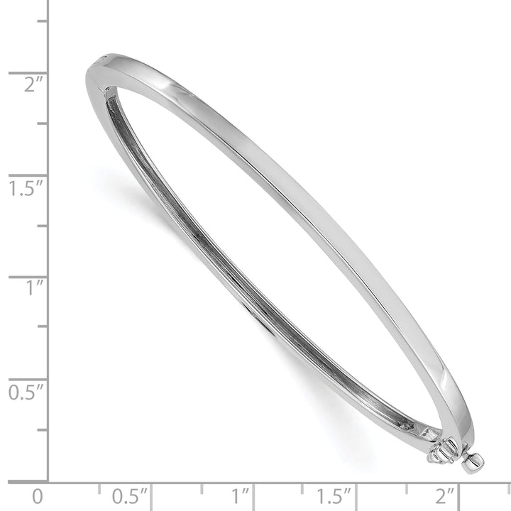 Lovely Rita's Bracelets 14k White Gold Casted Hinged Bangle Bracelet