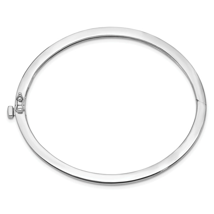 Lovely Rita's Bracelets 14k White Gold Casted Hinged Bangle Bracelet