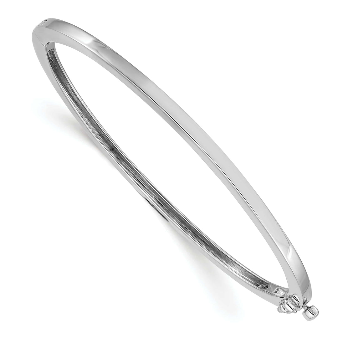 Lovely Rita's Bracelets 14k White Gold Casted Hinged Bangle Bracelet