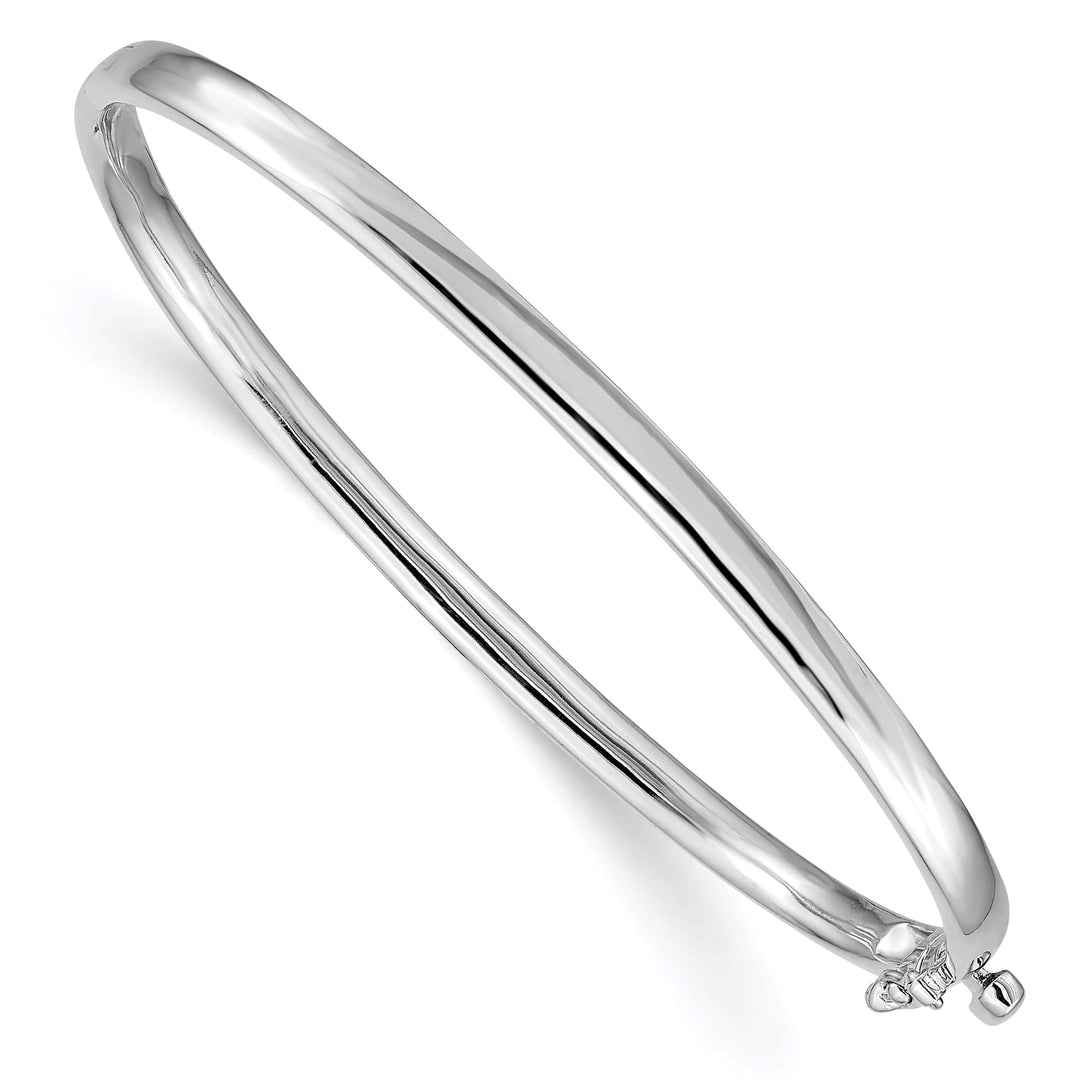 Lovely Rita's Bracelets 14k White Gold Casted Hinged Bangle Bracelet