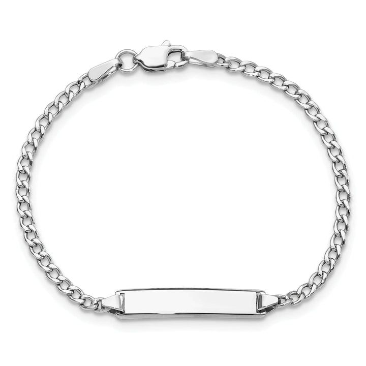 Lovely Rita's Bracelets 14K White Gold Children Cuban Link ID Bracelet
