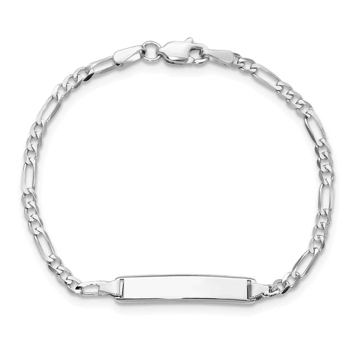 Lovely Rita's Bracelets 14K White Gold Children Figaro Link ID Bracelet