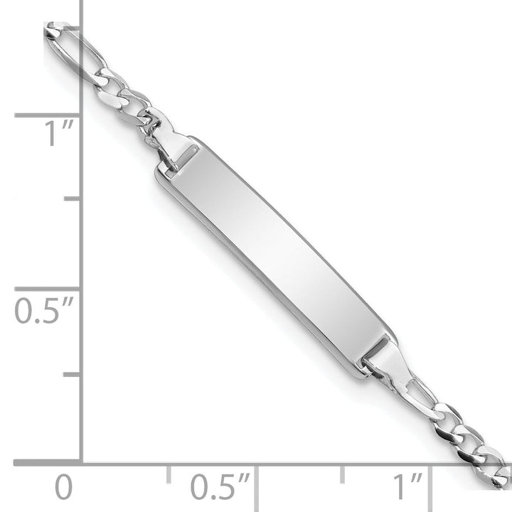 Lovely Rita's Bracelets 14K White Gold Children Figaro Link ID Bracelet