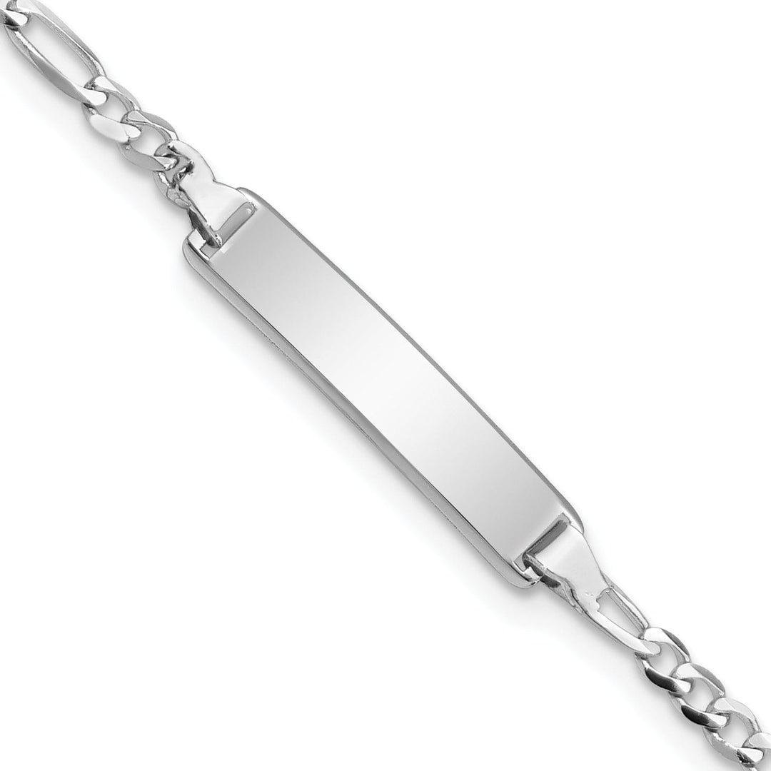 Lovely Rita's Bracelets 14K White Gold Children Figaro Link ID Bracelet