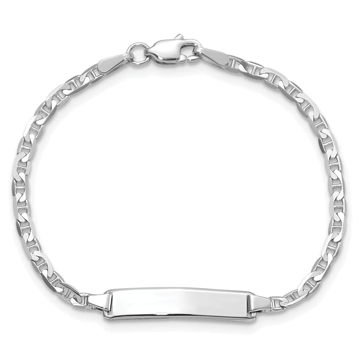 Lovely Rita's Bracelets 14K White Gold Childrens Anchor ID Bracelet
