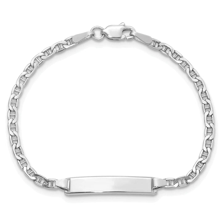 Lovely Rita's Bracelets 14K White Gold Childrens Anchor ID Bracelet