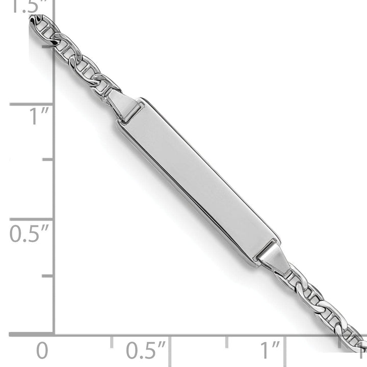 Lovely Rita's Bracelets 14K White Gold Childrens Anchor ID Bracelet