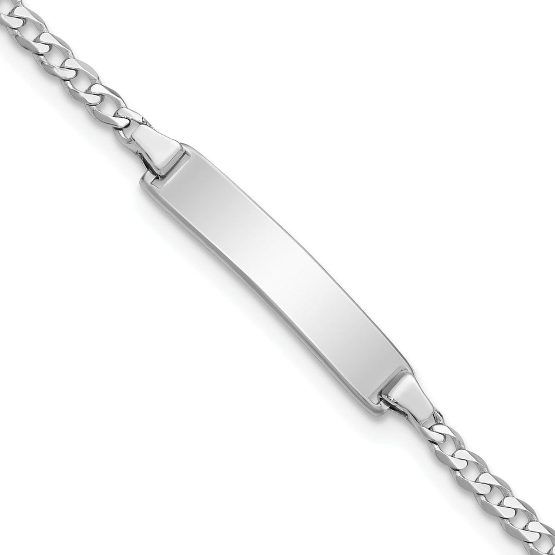 Lovely Rita's Bracelets 14K White Gold Childrens Curb Link ID Bracelet