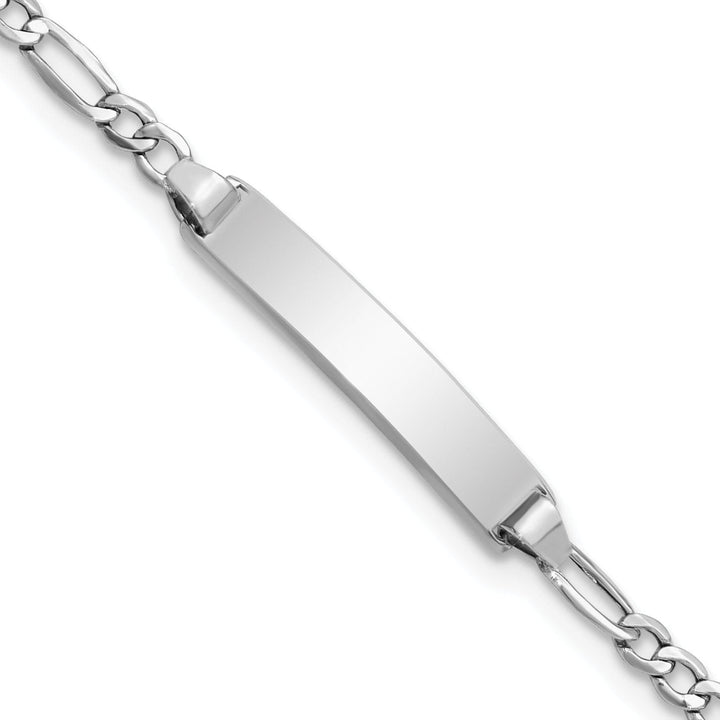 Lovely Rita's Bracelets 14K White Gold Childrens Figaro ID Bracelet