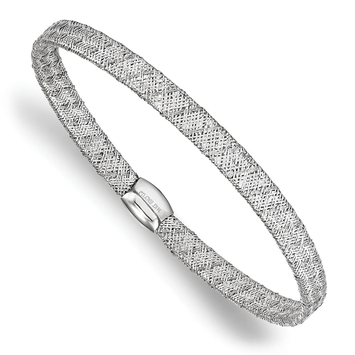 Lovely Rita's Bracelets 14k White Gold Fancy Stretch Bangle Bracelet
