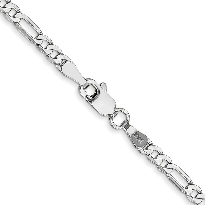 Lovely Rita's Bracelets 14k White Gold Polished 2.75m Flat Figaro Chain