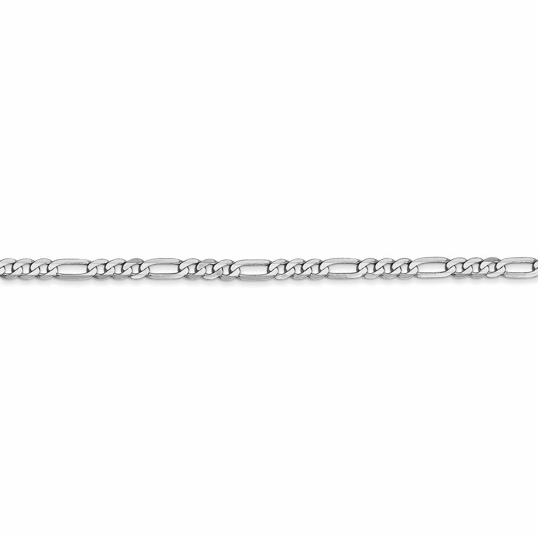 Lovely Rita's Bracelets 14k White Gold Polished 2.75m Flat Figaro Chain