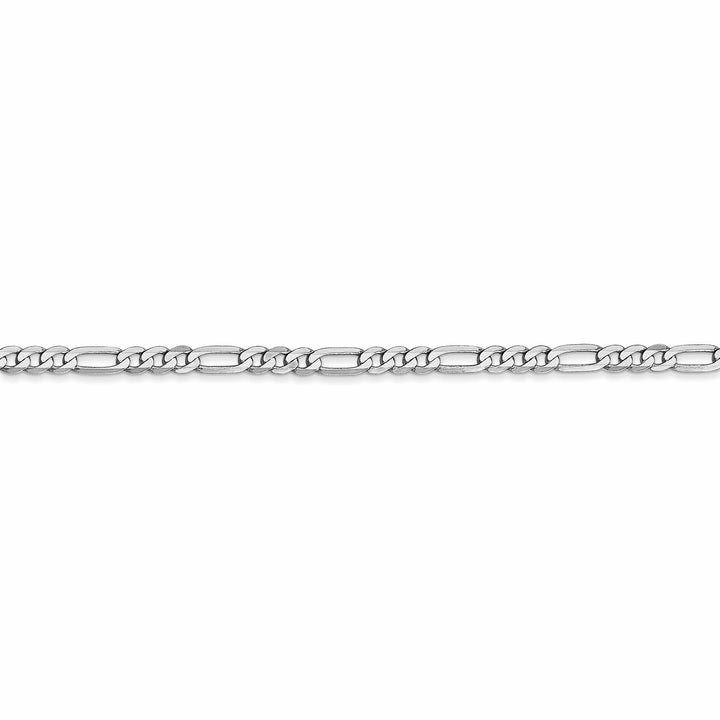Lovely Rita's Bracelets 14k White Gold Polished 2.75m Flat Figaro Chain