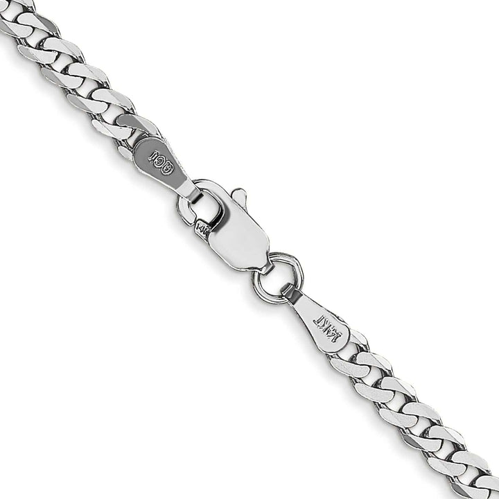 Lovely Rita's Bracelets 14k White Gold Polished 2.90mm Flat Curb Chain