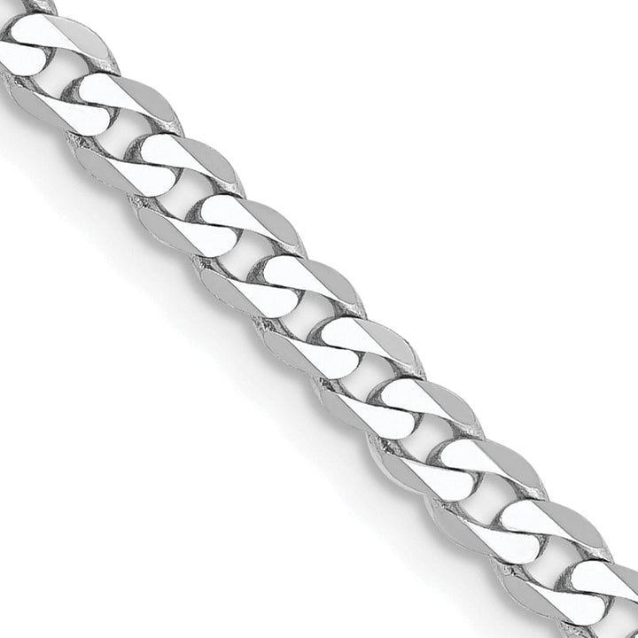 Lovely Rita's Bracelets 14k White Gold Polished 2.90mm Flat Curb Chain