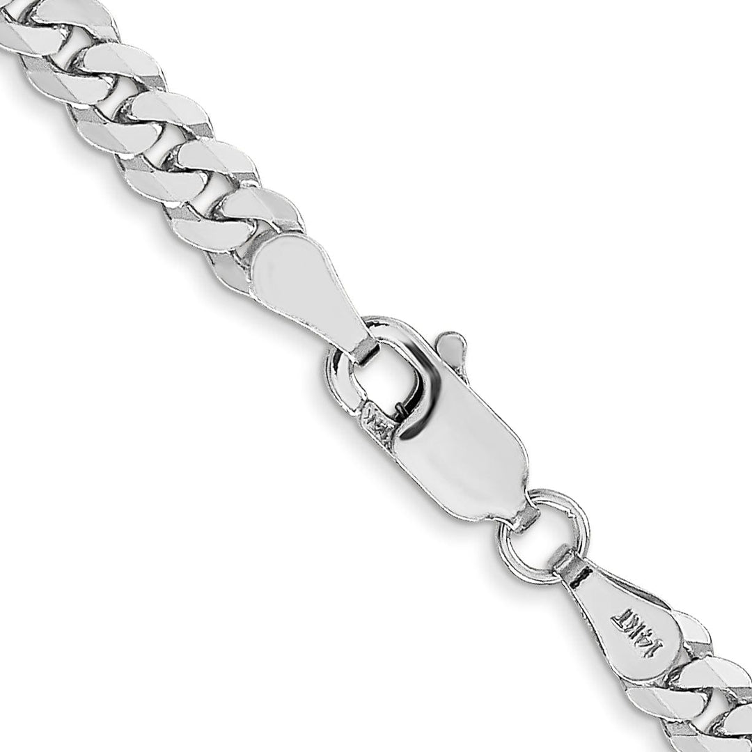 Lovely Rita's Bracelets 14k White Gold Polished 3.90mm Flat Curb Chain
