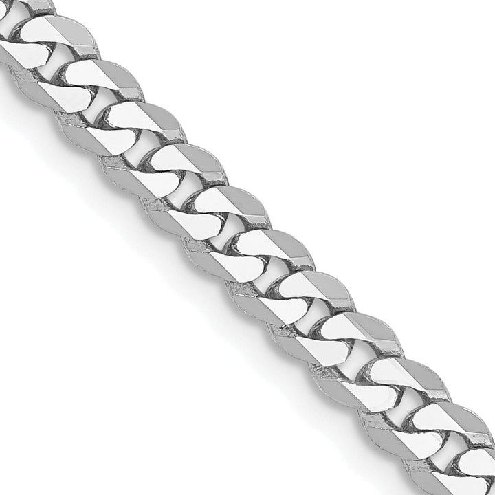Lovely Rita's Bracelets 14k White Gold Polished 3.90mm Flat Curb Chain