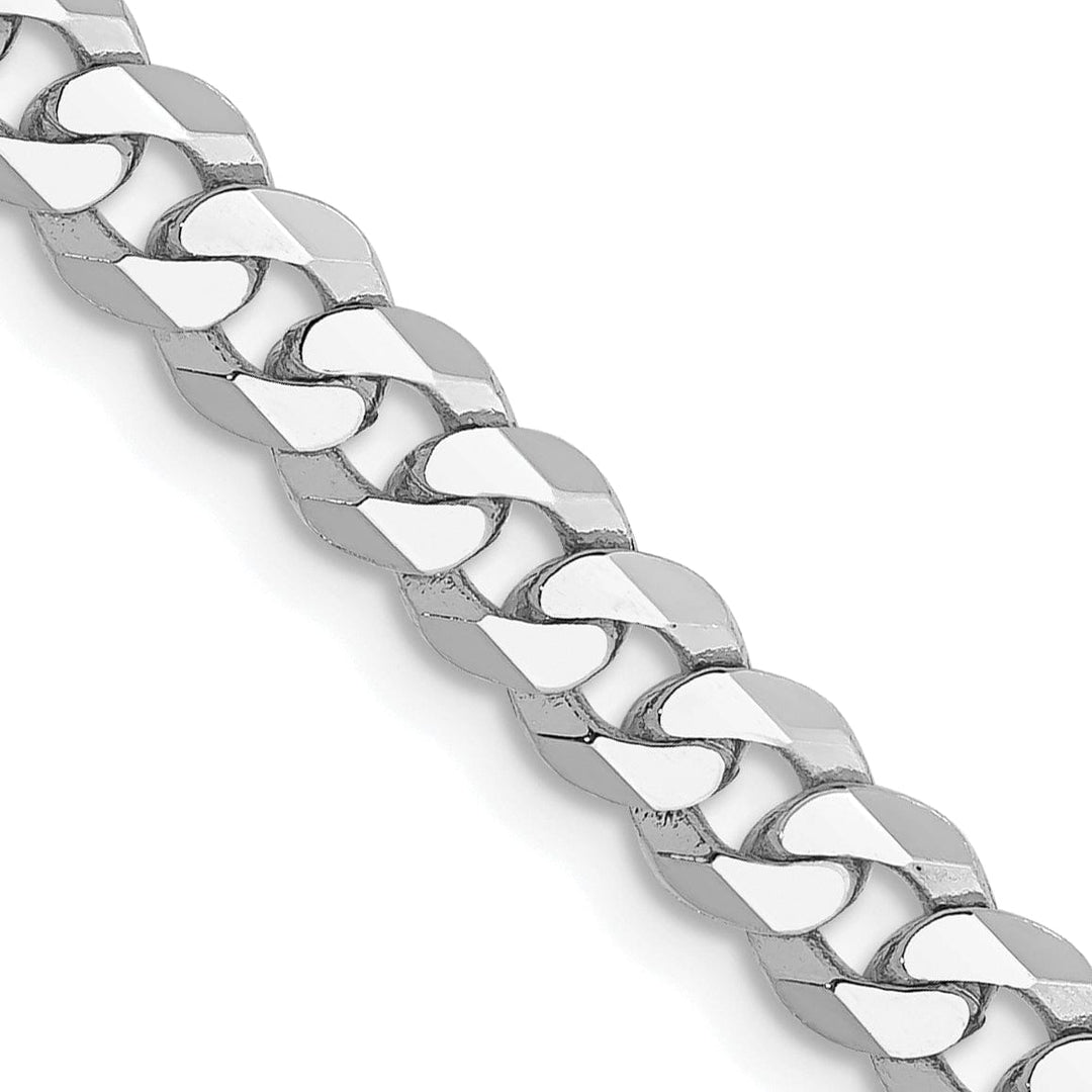 Lovely Rita's Bracelets 14k White Gold Polished 4.50mm Flat Curb Chain