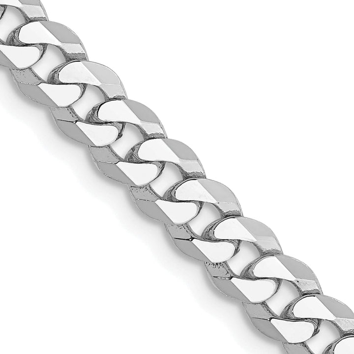 Lovely Rita's Bracelets 14k White Gold Polished 4.50mm Flat Curb Chain