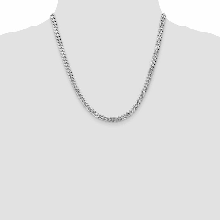 Lovely Rita's Bracelets 14k White Gold Polished 5.20mm Flat Curb Chain