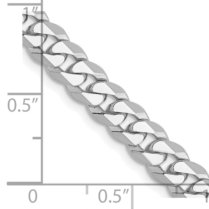 Lovely Rita's Bracelets 14k White Gold Polished 5.20mm Flat Curb Chain