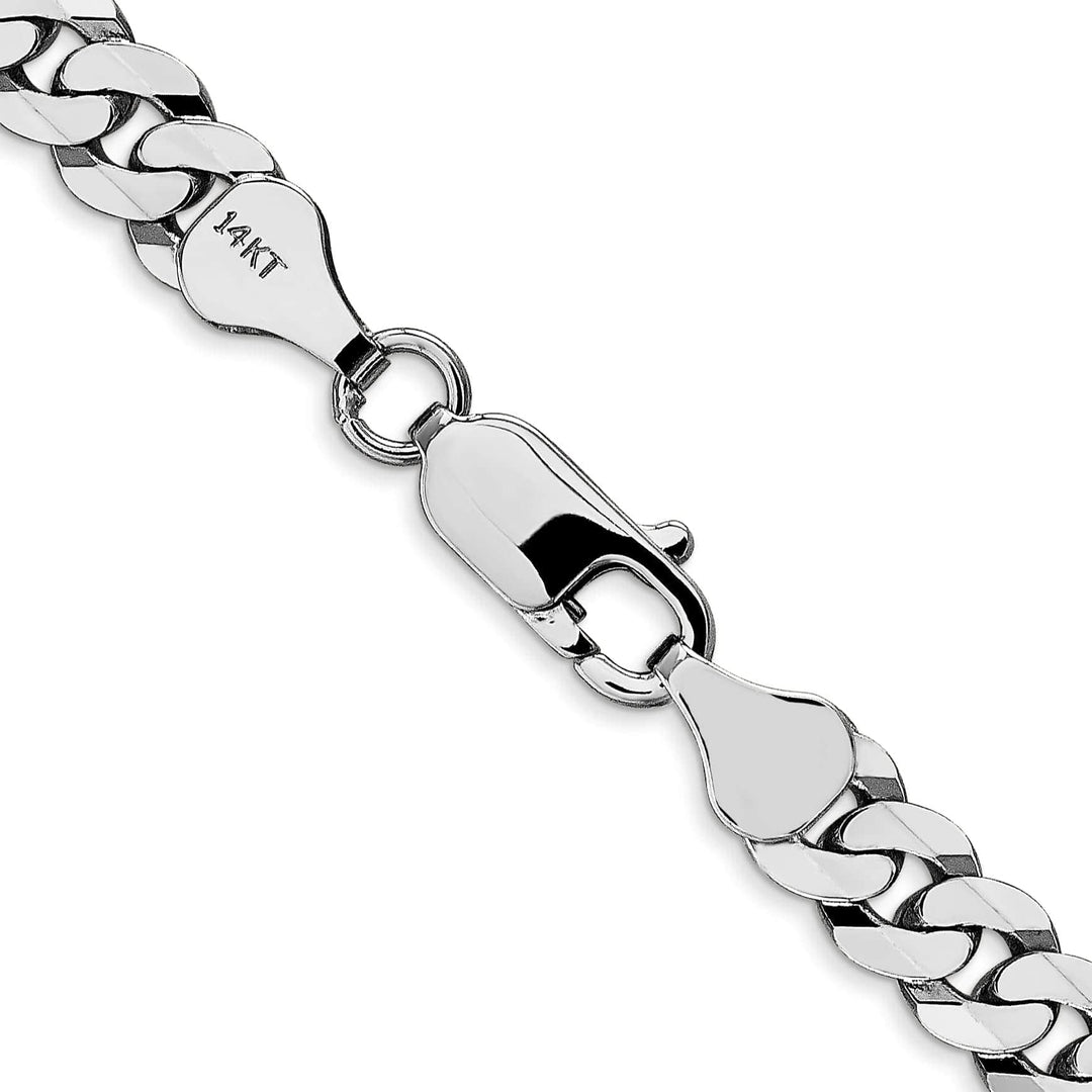 Lovely Rita's Bracelets 14k White Gold Polished 6.10mmFlat Curb Chain