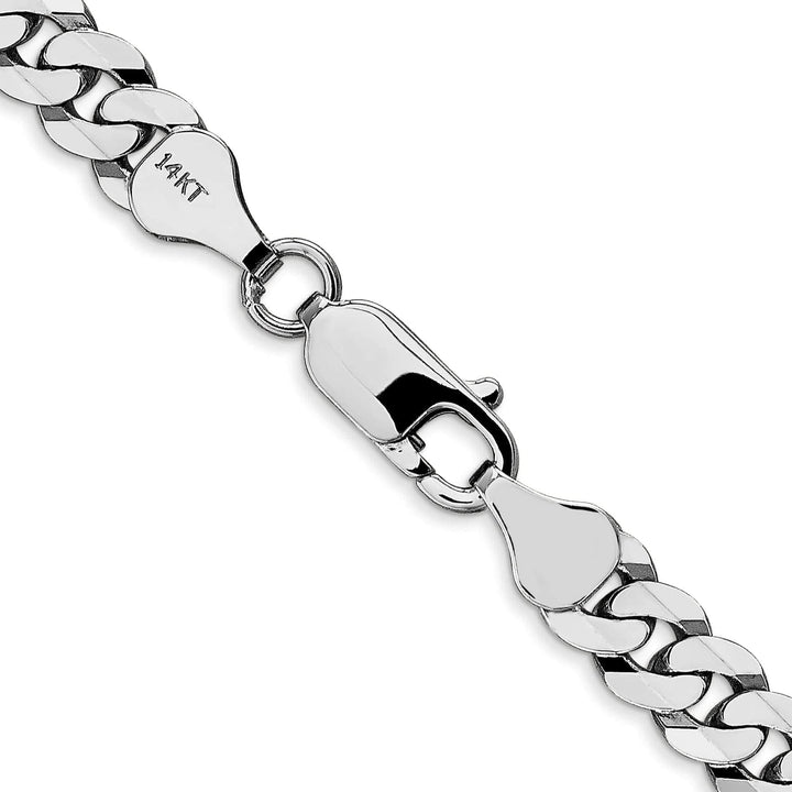 Lovely Rita's Bracelets 14k White Gold Polished 6.10mmFlat Curb Chain