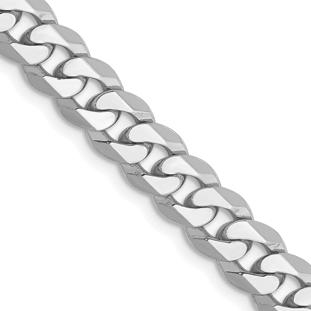 Lovely Rita's Bracelets 14k White Gold Polished 6.10mmFlat Curb Chain