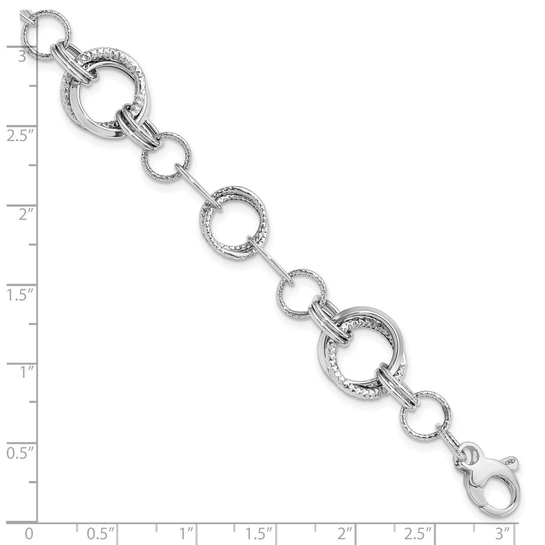 Lovely Rita's Bracelets 14k White Gold Polished Fancy Link Bracelet