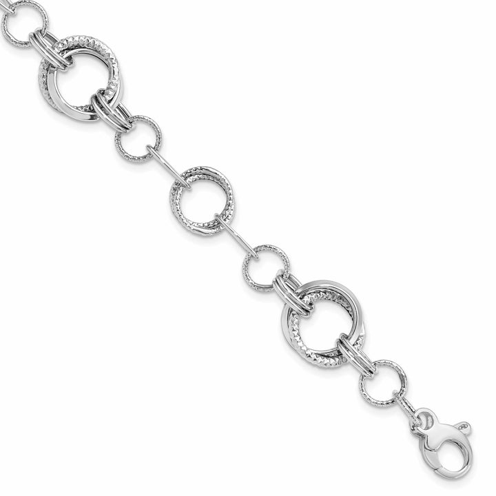 Lovely Rita's Bracelets 14k White Gold Polished Fancy Link Bracelet