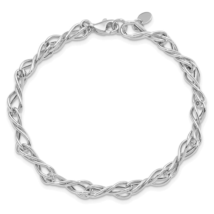 Lovely Rita's Bracelets 14k White Gold Polished Fancy Link Bracelet