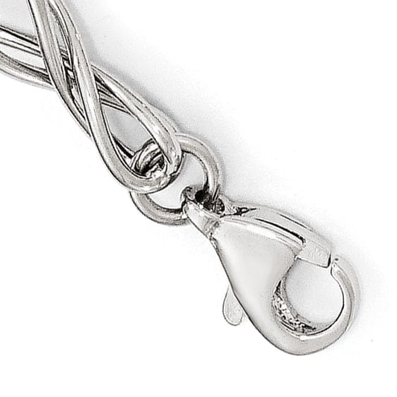 Lovely Rita's Bracelets 14k White Gold Polished Fancy Link Bracelet