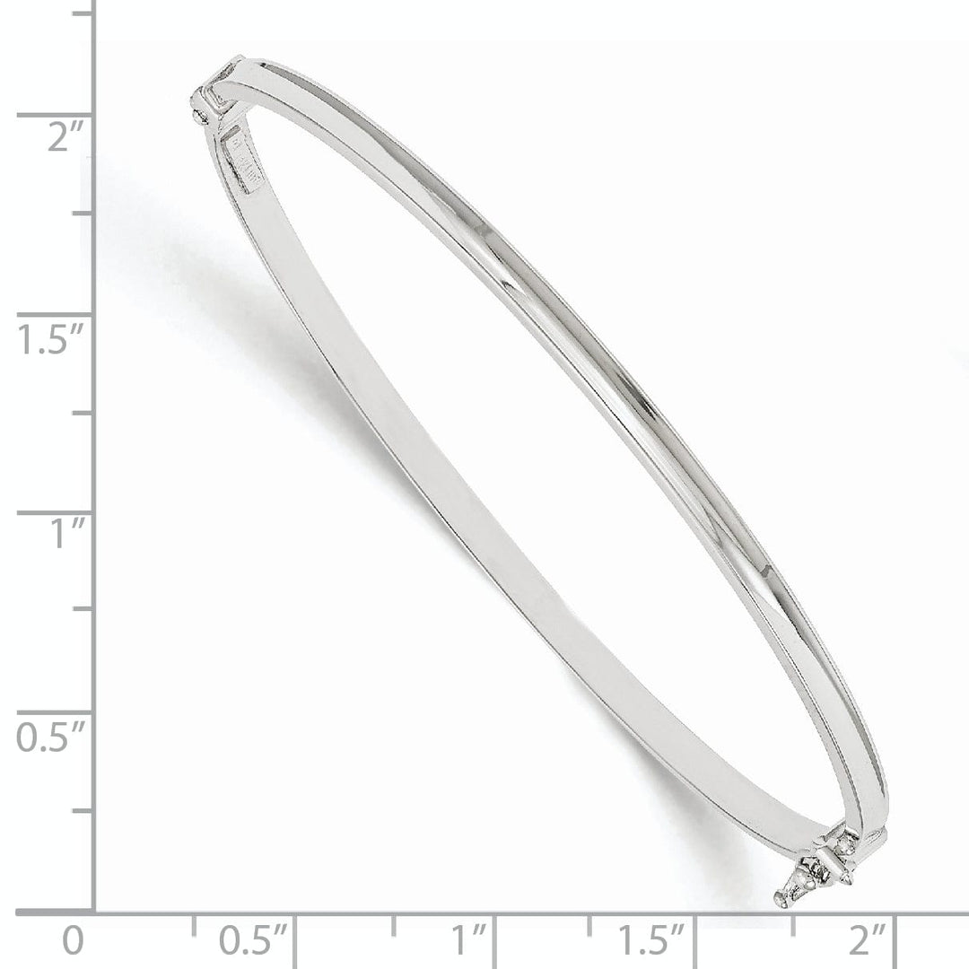 Lovely Rita's Bracelets 14k White Gold Polished Hinged Bangle