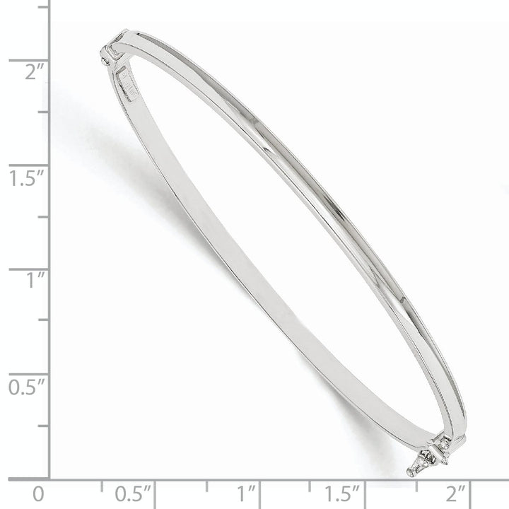 Lovely Rita's Bracelets 14k White Gold Polished Hinged Bangle