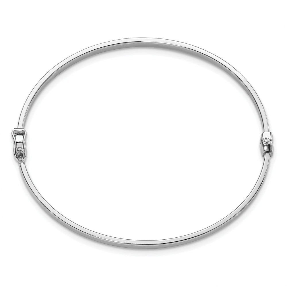 Lovely Rita's Bracelets 14k White Gold Polished Hinged Bangle